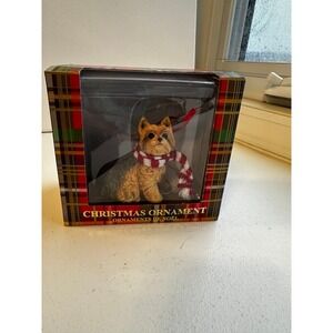 Sandicast Yorkshire Terrier Yorkie Christmas Ornament new in box